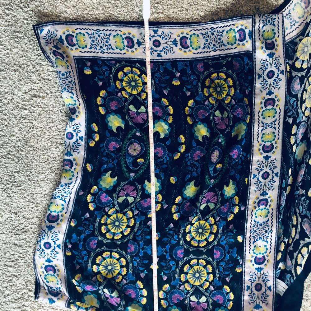 Anthropologie Blank London Kimono Poncho Floral Multicolor One Size - Picture 5 of 8